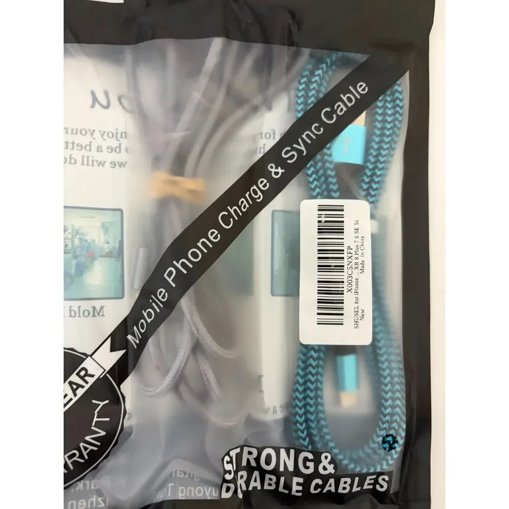 2 pk USB mobile phone charge and sync cable